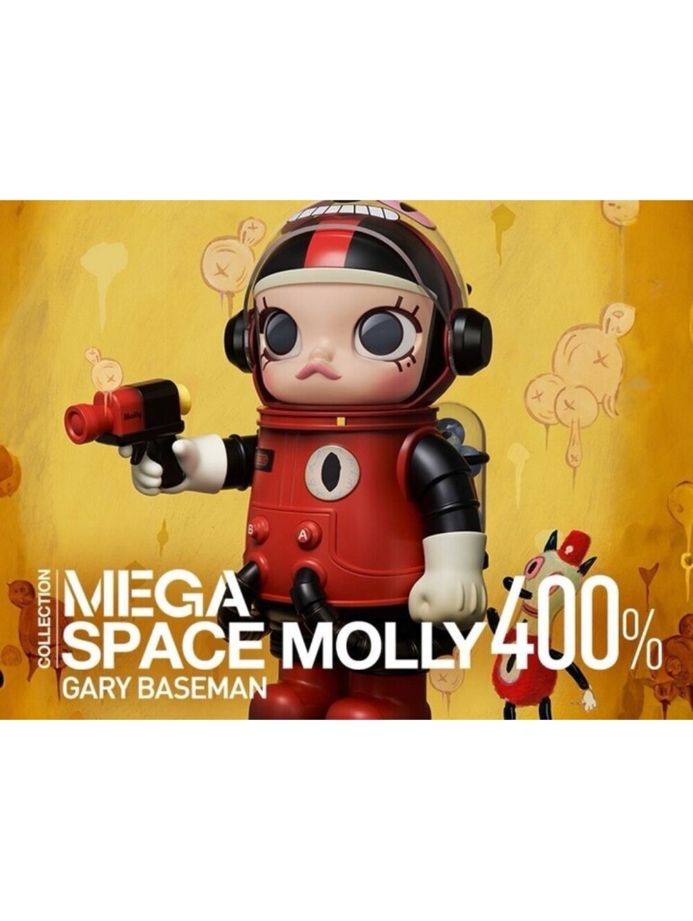 POP MART Mega Space Molly Figure 400% Gary Baseman Collaboration NEW open box